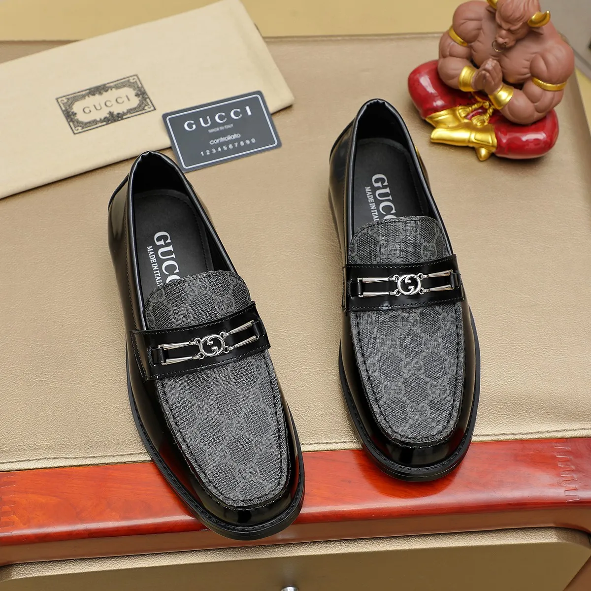 Men's men's shoes💰460💰💰Gucci official website men's business formal leather shoes updated💥Hong Kong counters synchronize new styles💥completely one-to-one replica shipment👍zero gap in counter quality 0⃣️made of imported cowhide on the outside+water-dyed🐂leather lining, color optional! Matching code 38-45